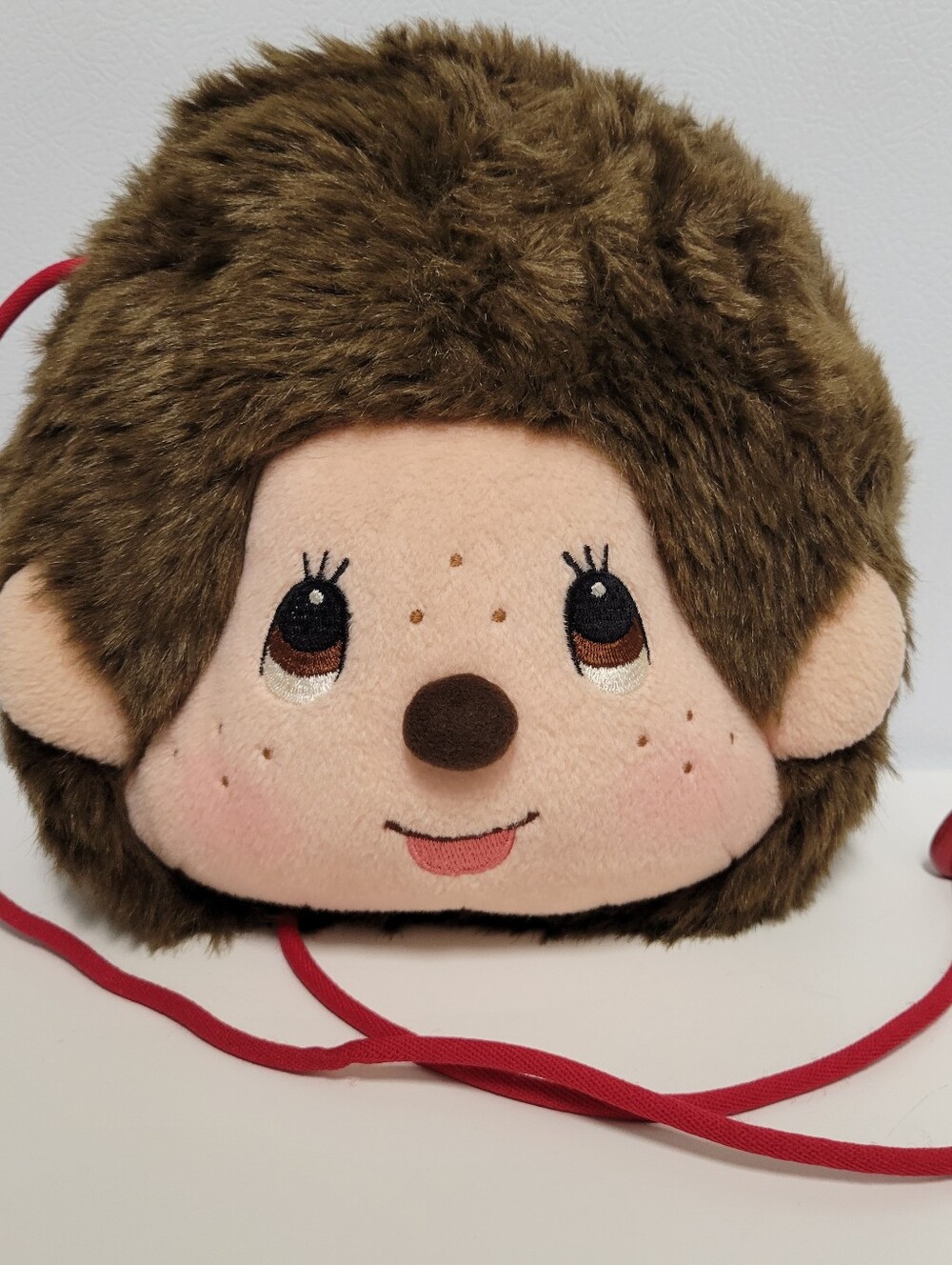 Monchhichi plush face shoulder bag